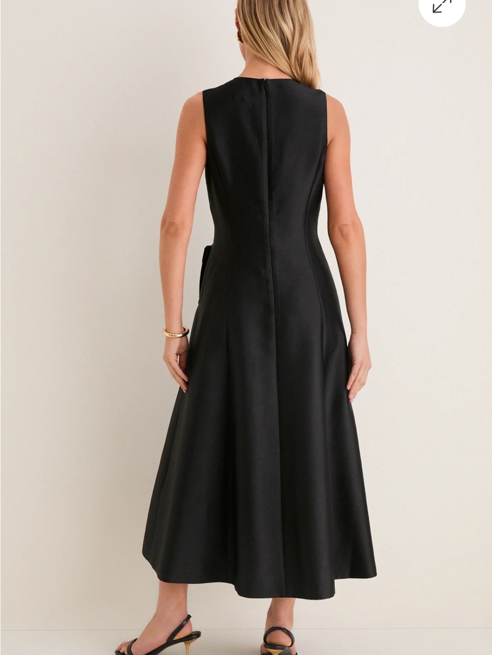 Tuckernuck Black Sleeveless Midi Dress with Front Patch Pockets - Picture 3 of 10
